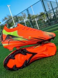 Unisex Youth Sports Soccer Shoes, Long Studs, Breathable Lightweight Anti-Slip, Durable, 5 Colors, Sizes 35-45, Ideal for Training & Matches