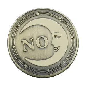 Lucky Coin Decision Coin Good Luck Coin Choice Coin Double-sided YES/NO Challenge Coin Wish Coin Office Stress Relief Gadget