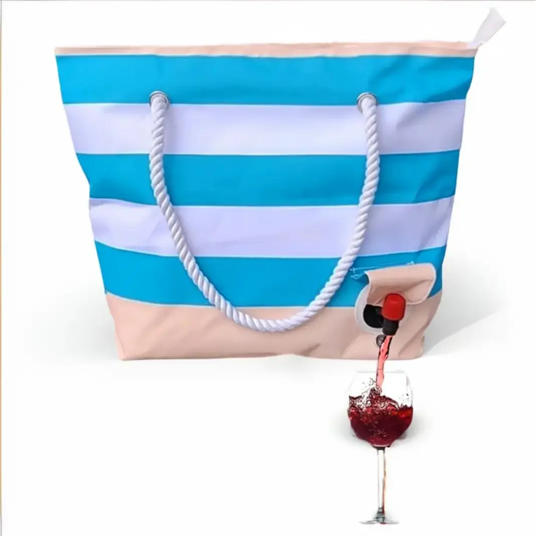 Insulated Wine Purse - Portable Bag with Spout for Alcohol, Beer, Any Beverage - Gift for Wine Lovers