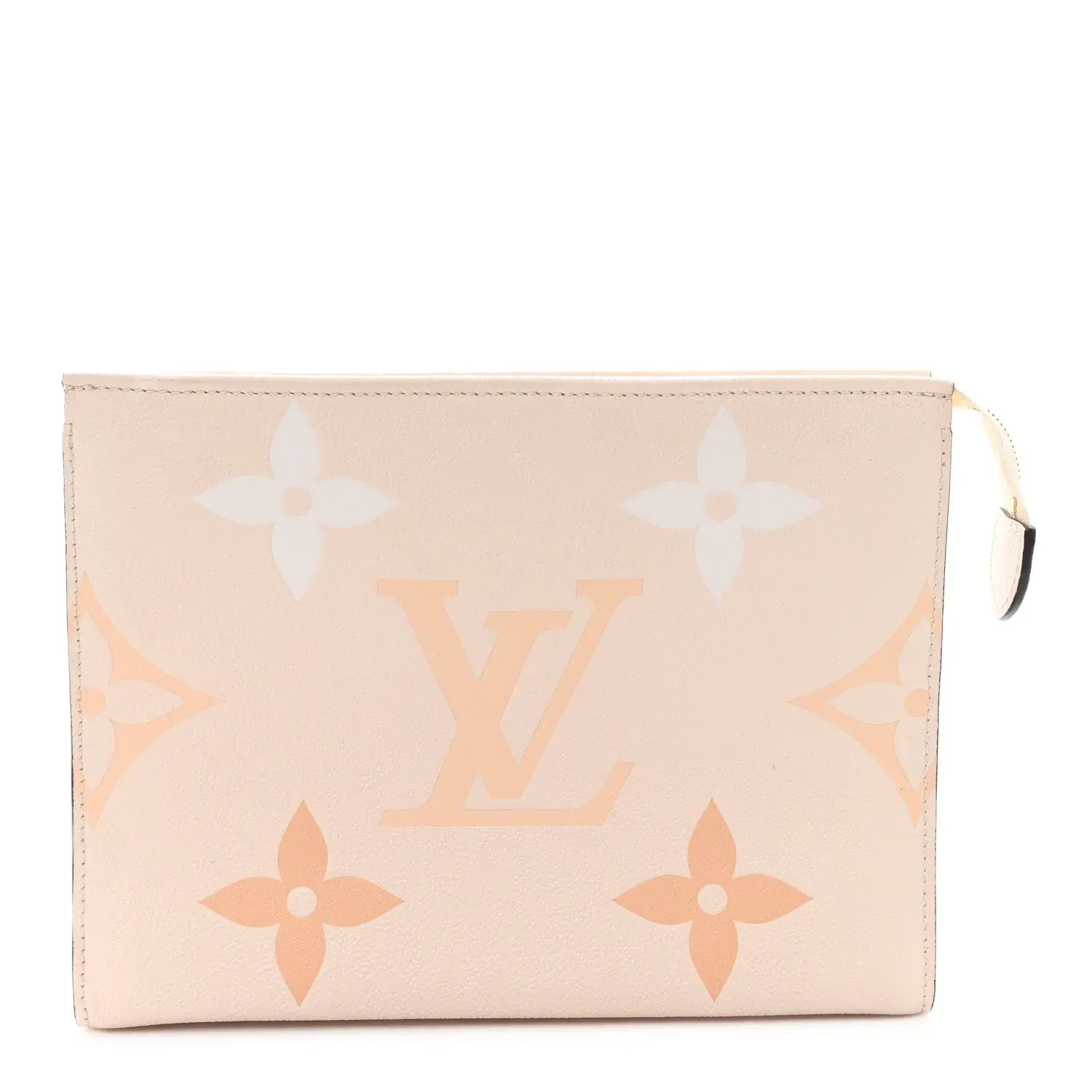 Pre-owned Louis Vuitton Leather Small Leather Goods Empreinte Monogram Giant By The Pool Toiletry Pouch 26 Cream Saffron