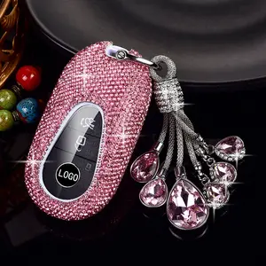 Sparkling Rhinestone Car Key Cover Compatible with Mercedes Benz 2024-2026 E 2023-2026 SL CLE GLC 2022-2026 EQE EQS S C Series Key
