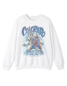 [SALES 30%] Colorado Hockey Crewneck Sweatshirt | Unisex Retro Fan Sweatshirt Comfort Colors Tee c1717, Gildan Sweatshirt for Men Women