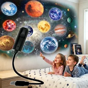 Planet projector, Galaxy Projector-USB planet night light-10 lighting modes,360° Rotating,suitable for home scenes, small footprint, clear projection.