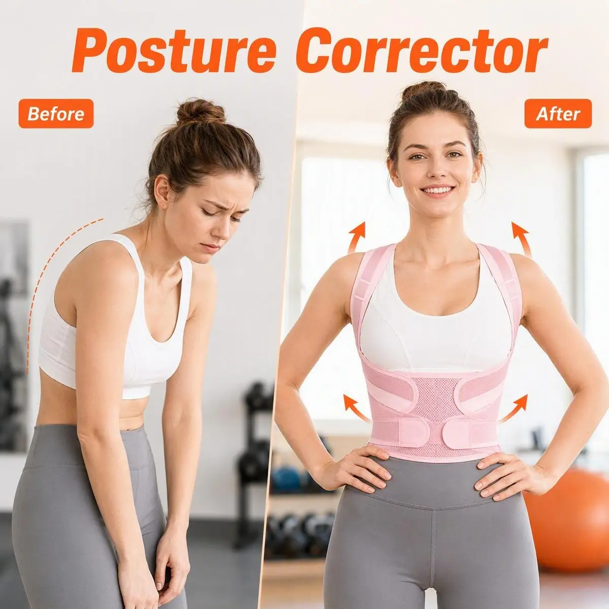 Posture Corrector Belt, Comfortable Invisible Back Posture Support, Adjustable Shoulder Straightener for Adult & Kids