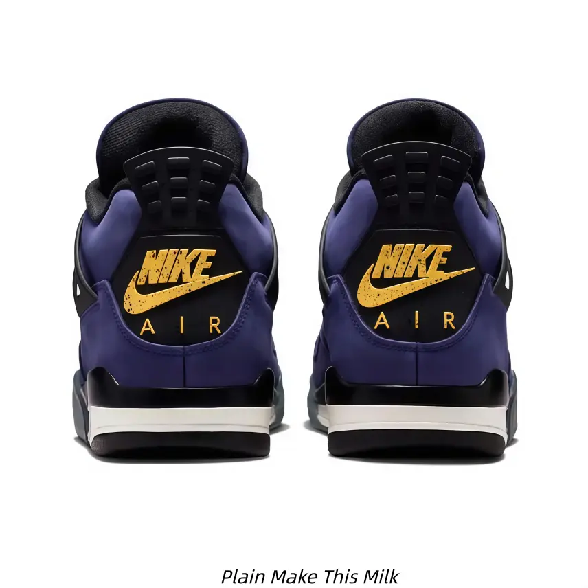 Unisex Vintage Purple Gold Basketball Shoes Suede Upper Wear-resistant Rubber Outsole Casual Sneakers For Workout, Walking And Street Outfit Matching