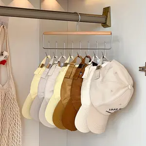 Wooden Hanging Hanger Organizer Multi Hooks Storage Rack for Hat Underwear Vest Home Dorm Room Use
