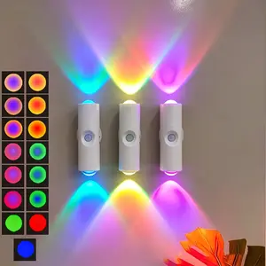 3/4Pcs USB Rechargeable LED Motion Sensor Light, Ultra-Thin Induction Lamp, RGB Cabinet Lighting for Hallways, Storage, Closets, Kitchens, Bathrooms - Energy-Efficient, Dimmable Night Light for Indoor Ambiance Lighting