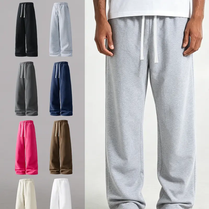 Men’s casual athletic long pants for spring and autumn, loose straight-leg fit, knit joggers that are versatile, suitable for running, fitness training, and other outdoor sports.