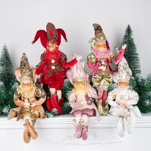 New 2025 New Creative Design Festival Decoration Christmas Stuffed Elf New Year Tree Top Figurine Bendable Elf Doll Holiday Gifts Gifts