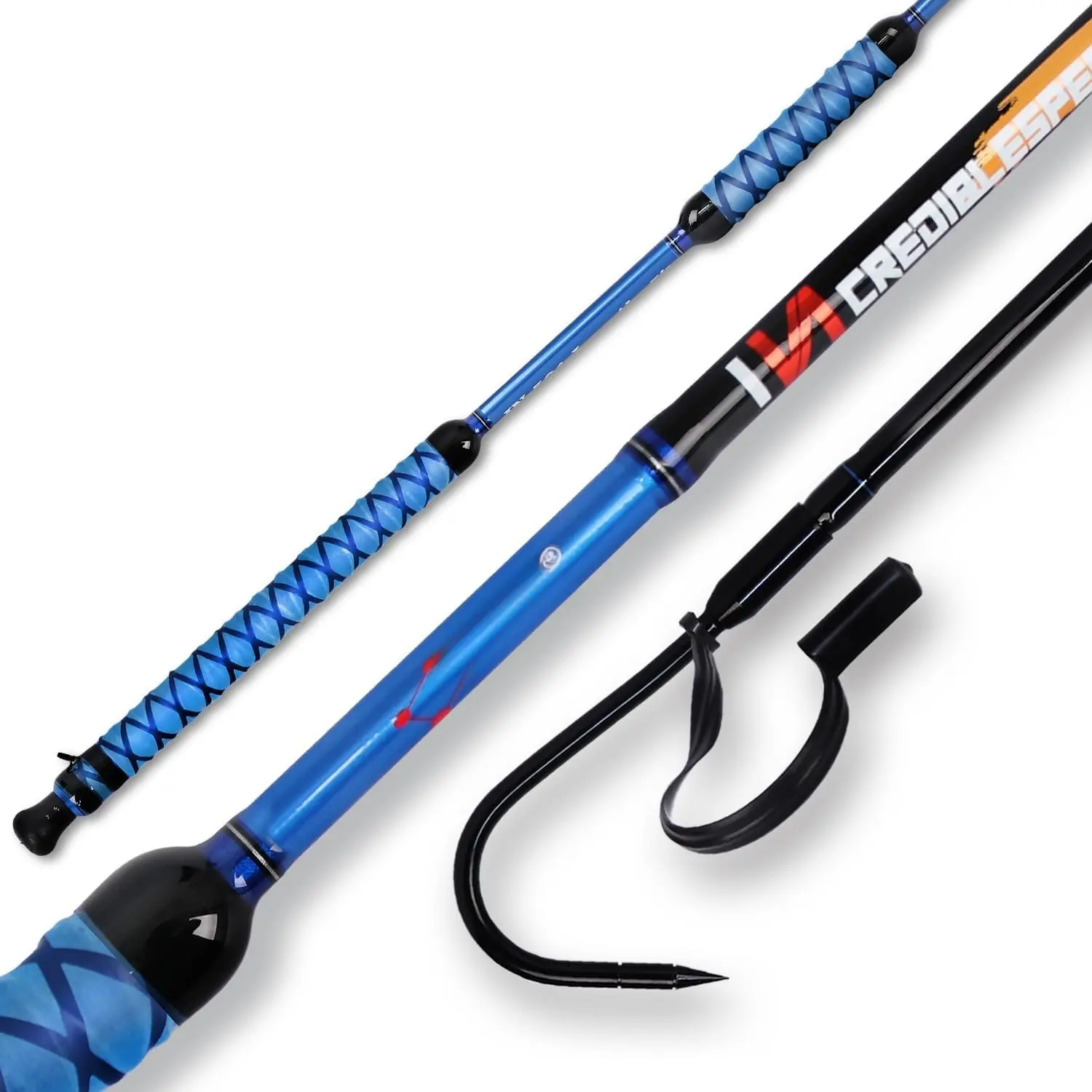 Fishing Gaff Portable Fish Gaff with Stainless Steel Fishing Hook,Non-Slip Grip Handle and Fiberglass Shaft for Saltwater Offshore 3'/5'/6'/6'6"