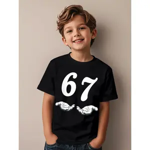 Number 7 Costume Halloween 67 Meme Novelty Awesome Graphic Kid T-Shirt Fashion Kid T Shirts Trendy Cool Tees Tops for Kid