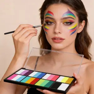 8-Color Gradient Face Paint Palette, Professional-Level Gradual Effects, Ideal for Beginners, Easy-To-Use Makeup Tool
