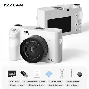 5K Ultra HD 75-megapixel dual front and rear cameras, comes with a 32GB TF memory card, supports Wi-Fi transfer to smartphones, features beauty and face-slimming modes with an LED fill light, 3-inch color screen, 18x zoom—the top choice for student gifts