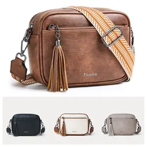 Bluome Versatile Crossbody Bags for Women Men, Small Trending Purses Shoulder Bag with Adjustable Strap, Multi Pocket Everyday Bag Handbags Sling Tote Bag for Travel Essentials Work,  Gift for Her Mom Summervibes