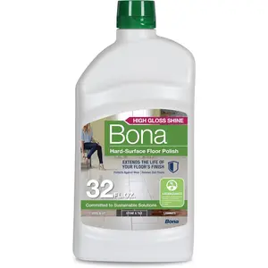 Bona Multi-Surface Floor Polish - 32 fl oz - High Gloss Shine - Protects and Renews Stone, Tile, Laminate, and Vinyl Flooring - Covers 500 sq ft