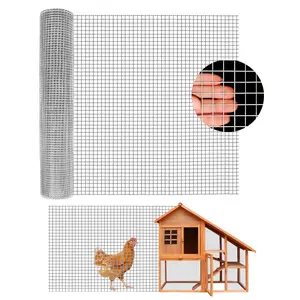 1/2 Inch Chicken Wire Fencing, 19 Gauge Galvanized Wire Mesh Roll, Hardware Cloth for Poultry Netting, Garden Fence, Animal Barrier, Cage & Aviary Netting