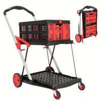 Single Frame - Collapsible Shopping Cart (Red)