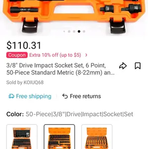 Organe Case Socket Set with Wobble Sockets and Extensions for Metric and Standard Sizes