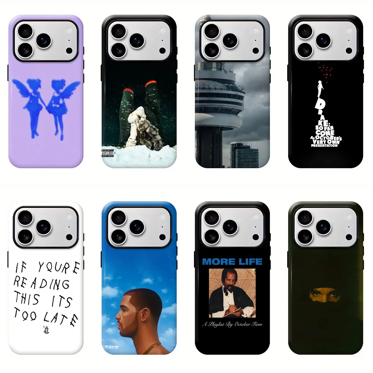 D-Drake Album Cover Protective Cellphone Case - Shockproof Protection Casing for iPhone 11-17 Series, Smartphone Accessory