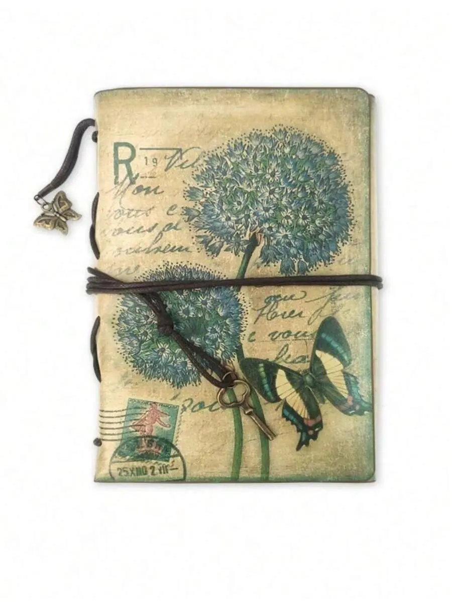 6-Ring Refillable Kraft Paper Binder, 120GSM No Bleed Through, Page Count:180, Inner Page Size:17.6cm×10.6cm, Compact & Portable, Reusable, Durable, with Card Slots & Storage Zipper Pouch, Great for Travel, Work or School, Fountain Pens, Student Gift, Reu