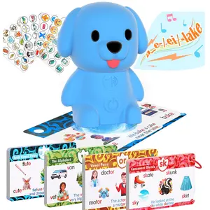 Phonics Flash Cards with Talking Pen for Homeschool Essentials Interactive Dog Reader Learn to Read from 21 Stages for Kids Ages 4-8 Kindergarten Preschool Learning Activities