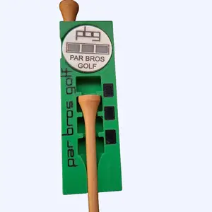 Golf Tee Stopper with Ball Marker Holder; Set of 2; 3-in-1 Golf Tool for Precise Tee Height and Ball Marker - Lightweight and Functional - 3.3in x 1in