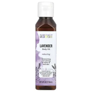 Aura Cacia Body Oil,  Lavender, 4 fl oz (118 ml)