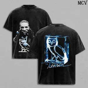 Drake's ICEMAN Tee Washed – Drizzy Vintage Heavy Cotton Oversize Unisex Hip Hop Rap Graphic T-Shirt, Drake Hoodie & Sweatshirt Y2K Streetwear Album Merch Concert Tour Fan Collector Top for Men and Women Fans