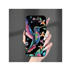 Colorful Hummingbird Floral Pattern Soft TPU Protective Case For IPhone 7/8/X/XS/XR/11/12/13/14/15 Plus Pro Max Mini - Stylish Fashion Accessory, Ideal Gift For Couples, Friends, Men & Women