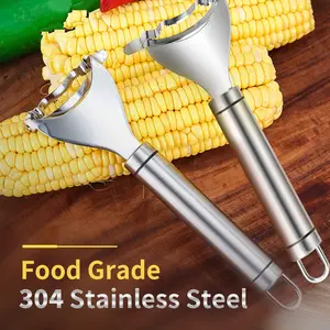 Magic Corn Peelers, Corn Stripper Corn Cob Stripper Tool,Corn Cob Peeler,Stainless Steel Corn Thresher With Ergonomic Handle For Kitchen Gadget