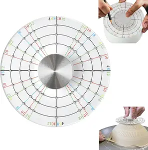 Ceramic Pottery Trimming Spinner Tools, Rotary Disc Pottery Wheel Trimmer Tool Clay Tools with Metal Pottery Throwing Wheel for Potters and Clay Artists(Large)