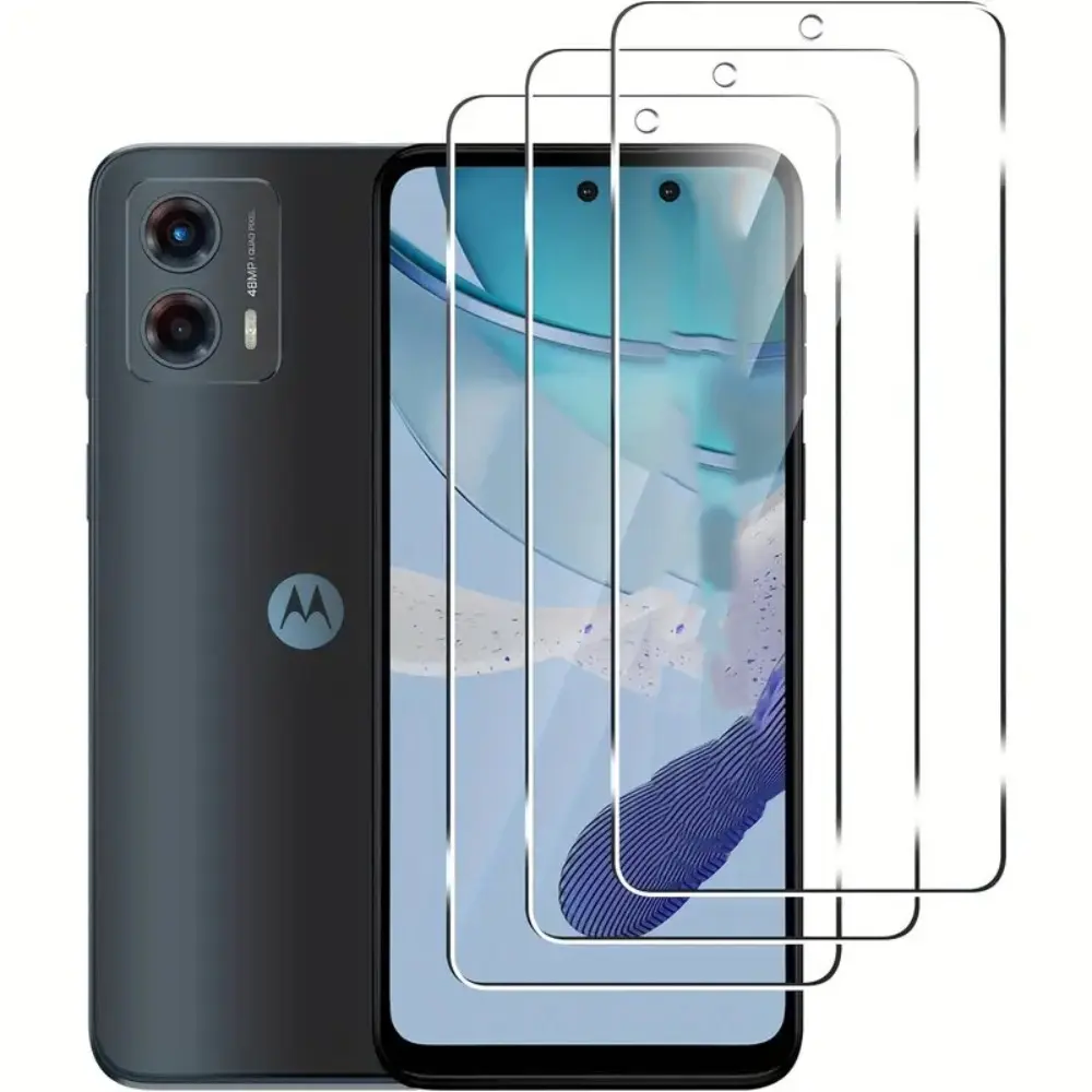 3-Piece Ultra-Clear Tempered Glass Screen Protector - Premium Shatterproof Shockproof Protection for Moto G22/G45/G50/G30/G20 Smartphone Anti-Fingerprint and Bubble-Free Installation, Tempered Film, Protective Accessories, Cellphone