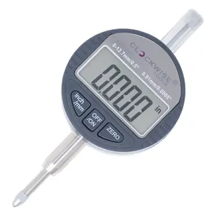 Clockwise Tools 0-0.5 Inch/12.7mm Digital Indicator, Inch and mm Conversion