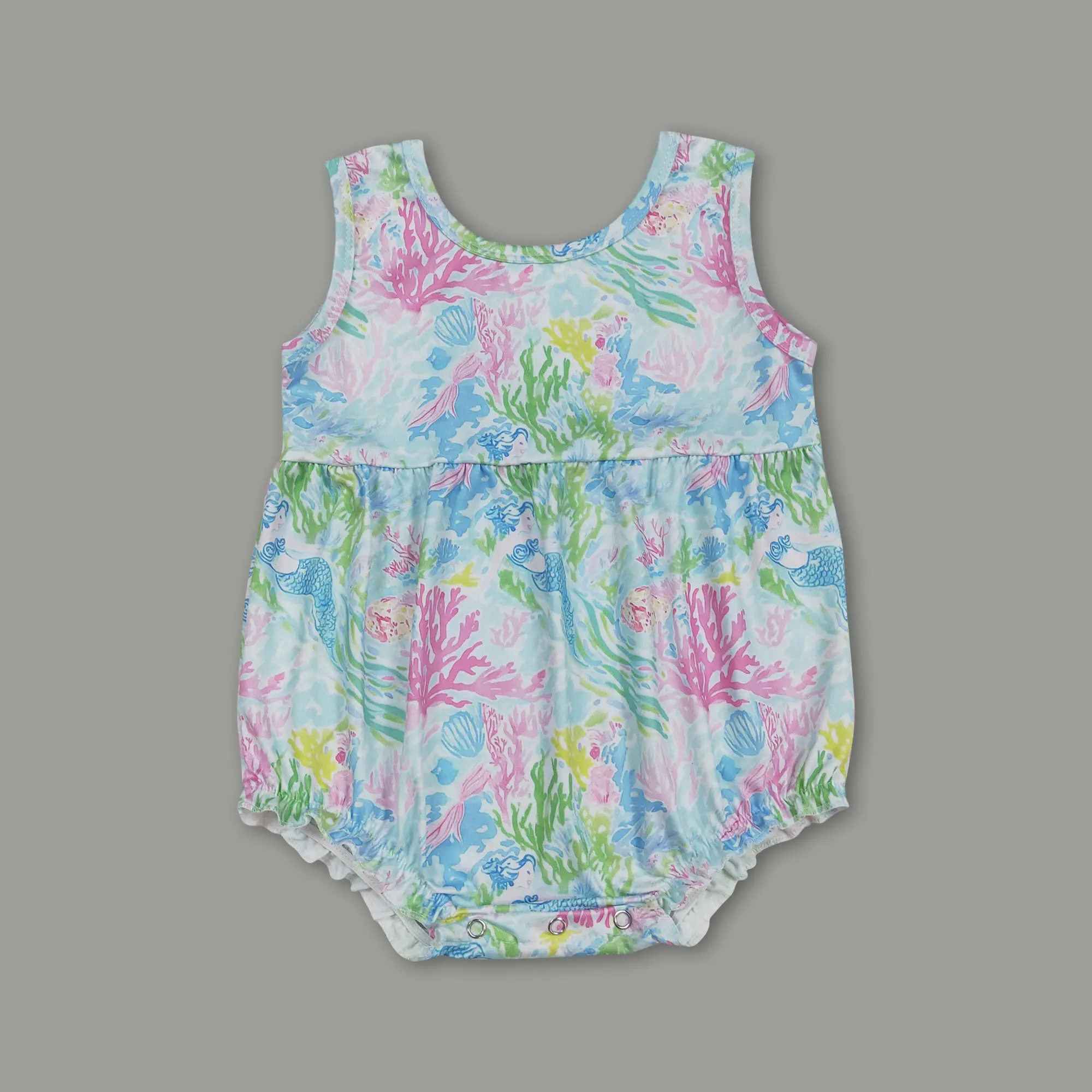 Adorable Toddler Girl Summer Bubble! ️ Seaweed Print Baby Romper