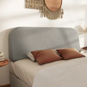 Upholstered Headboard Only-No Assembly,Headboard Only-Compatible with Platform Bed Frames (Twin/Full/Queen/King),Linen Fabric Modern Style Headboard,Height Adjustable and Ergonomic HeadBoard