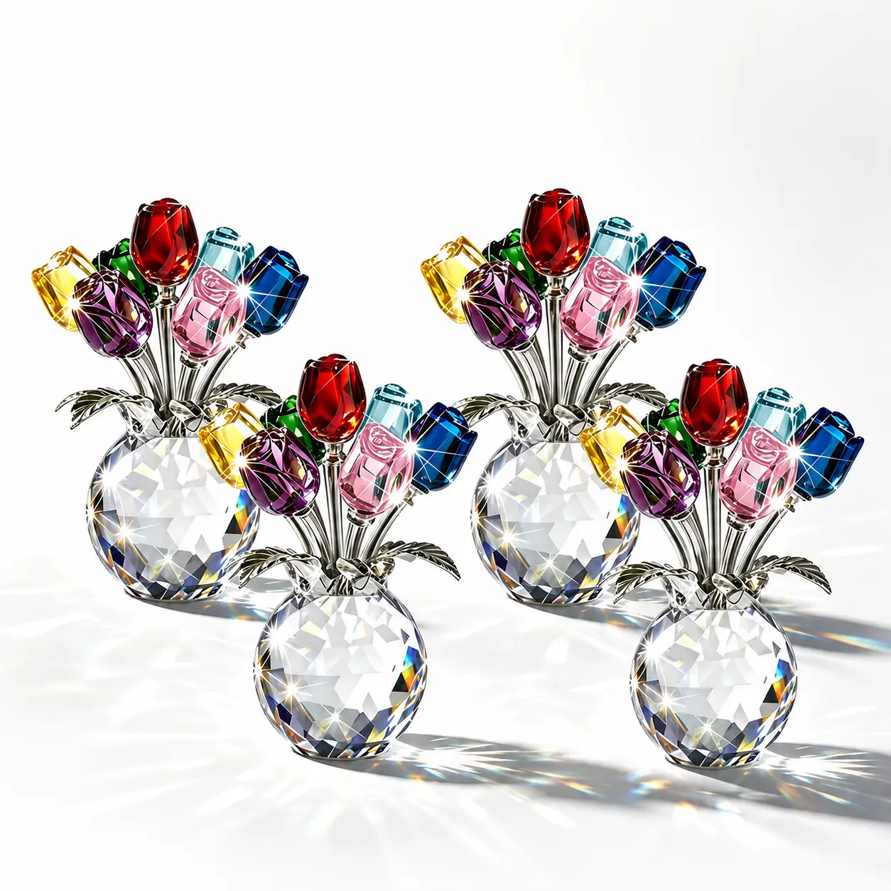 Unique Glitter K9 Crystal Forever Roses | Mid Year Sale Deals For You | Restock & Summerwins | Class of 2026 Graduation Gift | Romantic Gifts for Wife GF | Aesthetic Room Decor Decoration Items Boxes