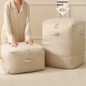 3-Piece large-capacity household clothing quilt compression storage bag, suitable for wardrobes and bedrooms, saving space and can be stored under the bed