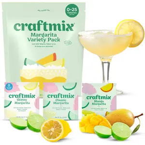 Craftmix Margarita Variety Pack – Instant Margarita Mix for Cocktails & Mocktails | Classic Margarita, Mango Margarita & Skinny Margarita (0 Sugar) | Low Calorie, Vegan & Gluten-Free (12 or 36 Pack)