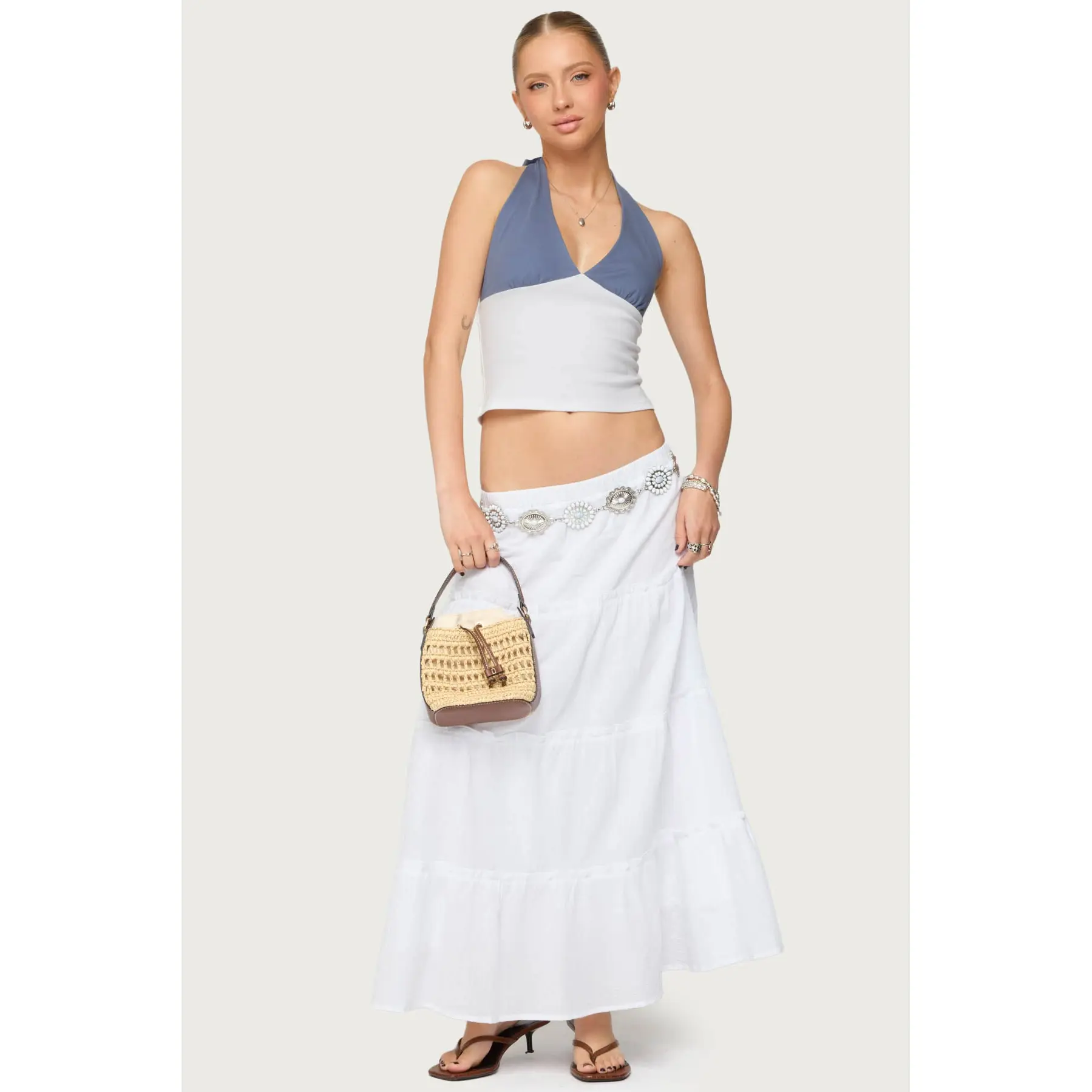 Petite Charlotte Tiered Maxi Skirt Petite Charlotte Tiered Maxi Skirt