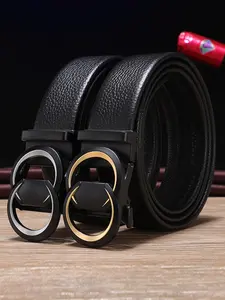 Men's Crocodile-Patterned Belt, High-Quality Smooth Automatic Buckle, Available Colors, Suitable for Various Scenarios, Denim & Business Clothing