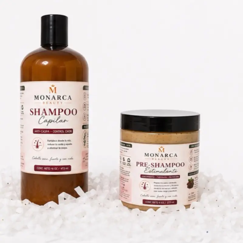 Monarca Hair Care Duo – Shampoo & Pre-Shampoo Treatment for Hydration & Frizz Control Unisex Anti-Breakage