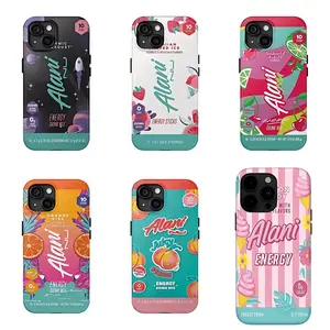 Alani Energy Drink Inspired Double Layer Smartphone Case, Tough Rubber Shell Cellphone Accessory, Shock-Absorbing Anti-Drop Protective Cover for iPhone 17/16/15/14/13/12/11 Pro Max/Plus & Galaxy S23-25, Lightweight New Fashion Trend Design