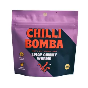 Chilli Bomba Spicy Gummy Worms Chili Chamoy Candy 4oz Bag