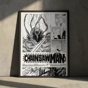 [Sale Off Up To 50%] [No Frame] Chainsaw Man Anime - Manga Poster Art Print - Chainsaw Devil
