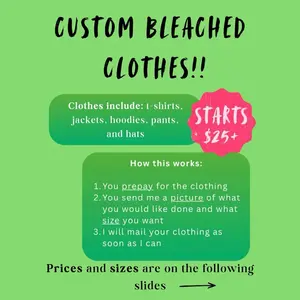 Custom bleach clothes!