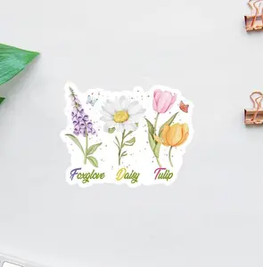 Foxglove Daisy Tulip Sticker, FDT Sticker, Anti Trump Sticker, Foxtrot Delta Tango Sticker, Waterproof Vinyl Stickers, Anti Democrat Sticker, Laptop Sticker