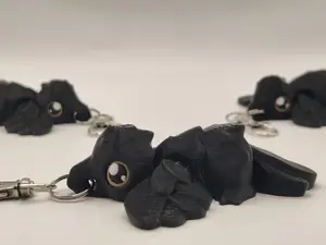 Crow Flexi Keychain – Articulated 3D Printed Crow, Cute Raven Keychain, Gothic Bird Bag Charm