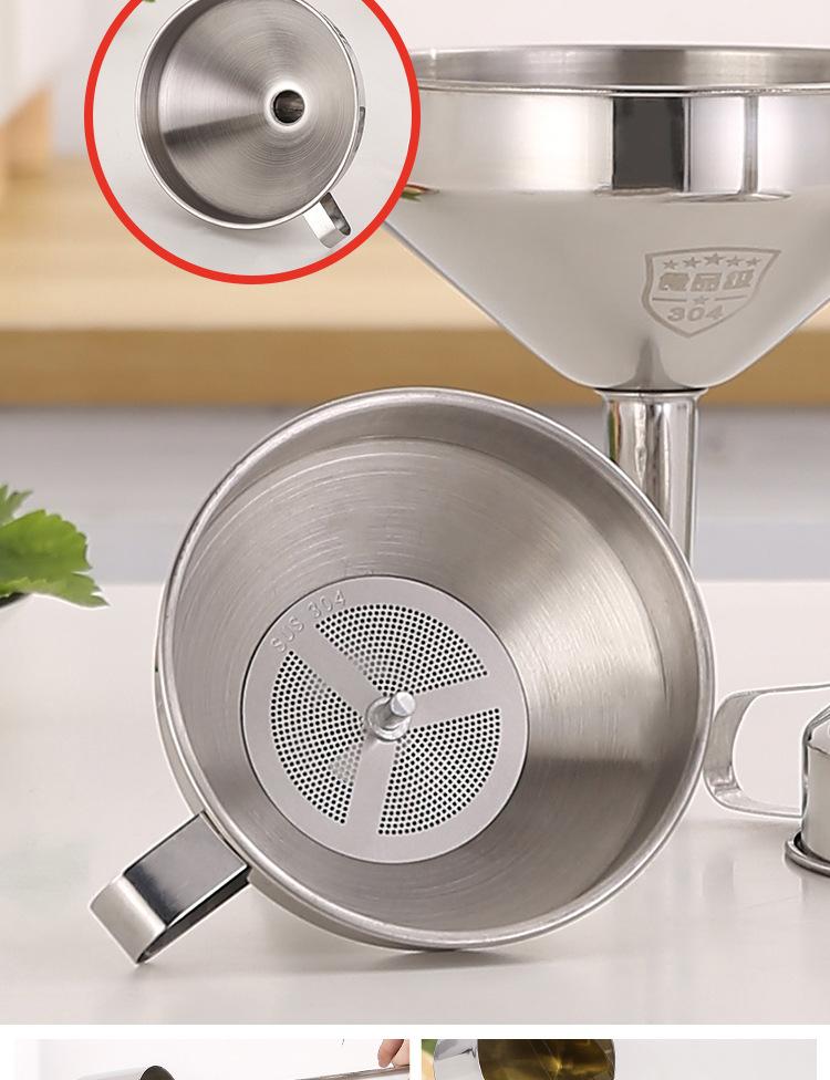 Viral Kitchen Hack 3Piece 304 Stainless Steel Funnel Set Ultimate 2026 Home Organization Must-Have  Includes Filter Screen & Cleaning Brush  Perfect for Essential Oils Spices & Liquid Filling – Durable & Professional Grade