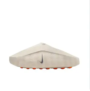 Futuristic Light Grey & Orange! Ultra-Lightweight Slide-On Sneakers with Sensory Nodes