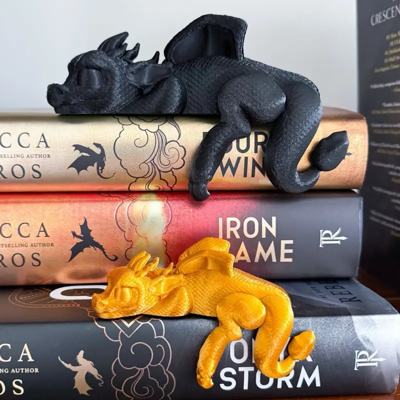 Fourth Wing Dragon shelf sitter, fantasy bookshelf decor, dragon bookshelf decor, Black Ornaments